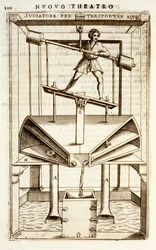 Hydraulische Pumpmaschine zur Wasserbewegung, 1607