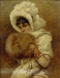 Mädchen mit einem Muff, 1884