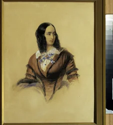 Porträt von Natalja Gontscharowa (1812-1863), Ehefrau des Dichters Alexander Puschkin (1799-1837)