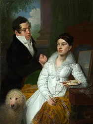 Porträt von Prinzessin Alexandra Gregorievna und Prinz Aleksey Alexandrovich Lobanov Rostovsky