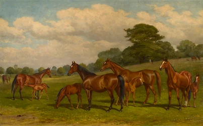Stuten und Fohlen, c.1892