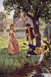 Der arme Junge stürzte kopfüber ins Wasser