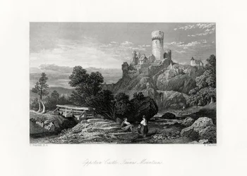 Burg Eppstein, Taunusgebirge, Deutschland, 19. Jahrhundert