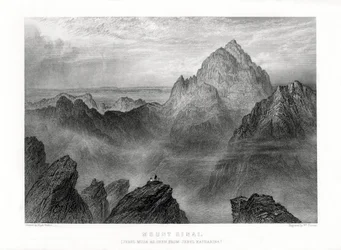 Berg Sinai: Jebel Musa gesehen von Jebel Katharina, 1887
