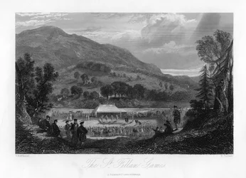 Die St. Fillan Spiele, Schottland, 19. Jahrhundert