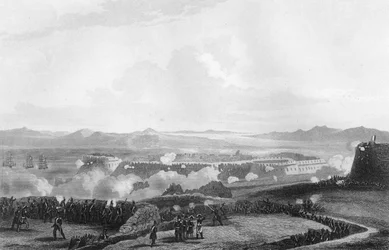 Der Angriff auf Bomarsund während des Krimkriegs, 1854 1857.
