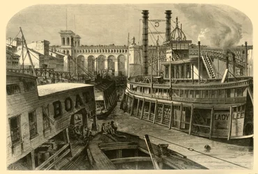Das Hochwasser in St. Louis, 1874