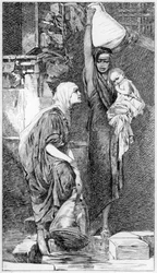 Eine Fellah-Frau an der Quelle, ca. 1880-1882