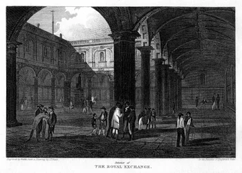 Die Royal Exchange, City of London, 1816