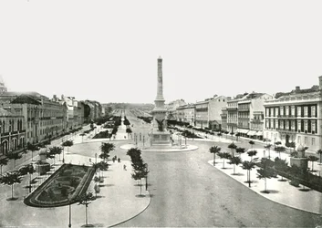 Restauradores Platz, Lissabon, Portugal, 1895