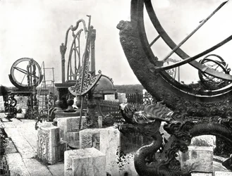 Einige Instrumente auf dem Observatorium, Peking, China, 1895