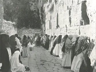 Die Klagemauer, Jerusalem, Palästina, 1895
