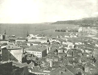 Stadt und Hafen, Triest, Italien, 1895