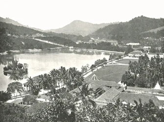 Blick von Lady Hortons Walk, Kandy, Ceylon