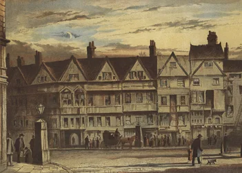 Alte Häuser, Holborn Bars (Chromolitho)