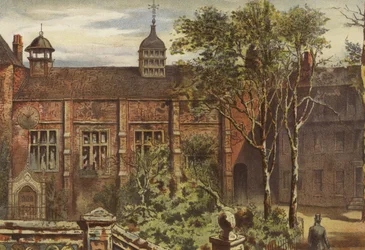 Staple Inn, Erster Hof (Chromolithographie)