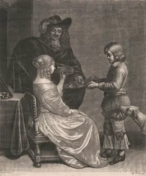 Dame, Kavalier und ein Page