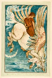 Bellerophon auf Pegasus