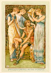Perseus von den Nymphen bewaffnet