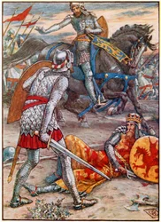 Sir Lancelot verbietet Sir Bors, den König zu töten