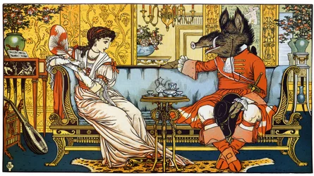 „Die Schöne und das Biest“ Illustration von Walter Crane (1845-1915)