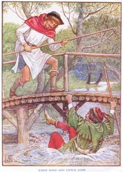 Robin Hood und Little John, ca. 1920