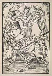 Sozialismus, Liberalismus und Toryismus, aus Cartoons for the Cause