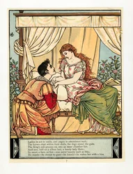 Der Prinz weckt die Schöne, aus dem Blue Beard Picture Book, 1879