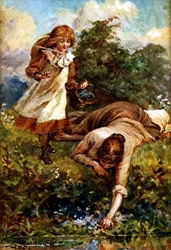 Glockenblumen pflücken