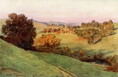 Bathford, in der Nähe von Bath (Farblithografie)