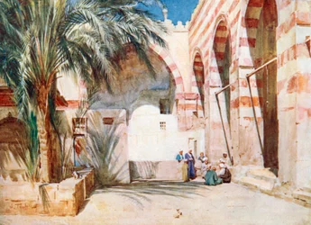 Hof in der Moschee von Ibrahim Aga, Kairo
