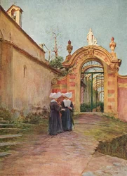Eingang zur Villa Centurione, S. Margherita Ligure, ca. 1910, 1912