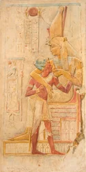 Isis stillt Seti I, Abydos