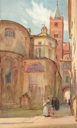 Die romanische Kirche in Albenga, ca. 1910, 1912