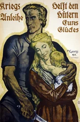 Erster Weltkrieg 1914-1918. Deutsches Plakat für Kriegsanleihen