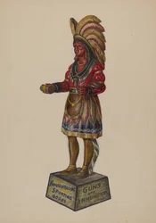 Zigarrenladen-Indianer, um 1936