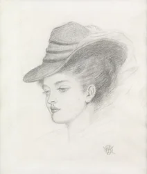 Emily Renshaw, die Frau des Künstlers