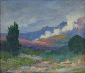 Wolken in einer Bergkette, ca. 1915