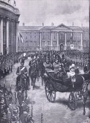 Der Besuch des Herzogs und der Herzogin von York in Dublin, Illustration aus Cassells Geschichte Englands, 1900er Jahre