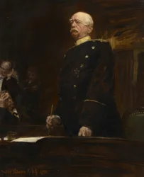 Porträt Fürst Bismarck im Reichstag