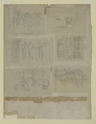 Mehrere Studien (Bleistift auf Papier)