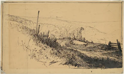 Eine Straße in den Hügeln bei Dordrecht