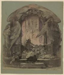 Design für eine bemalte Wanddekoration