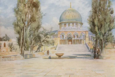 Felsendom von der Moschee El Aksa, Jerusalem