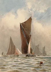 Barges auf der Themse