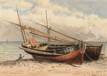 Französische Fischerboote, "Etretat"