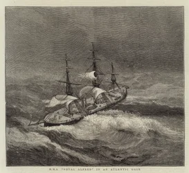 HMS Royal Alfred in einem Atlantiksturm