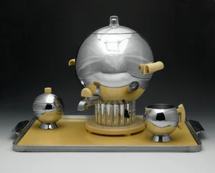 Kaffeekanne, "Coronet-Muster", Modell Nr. 90121, hergestellt von Chase Brass & Copper Co. Inc.