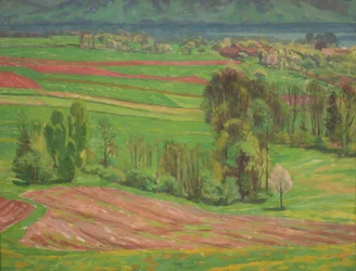 Atterseelandschaft im Frühling