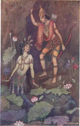 Arjuna und die Flussnymphe